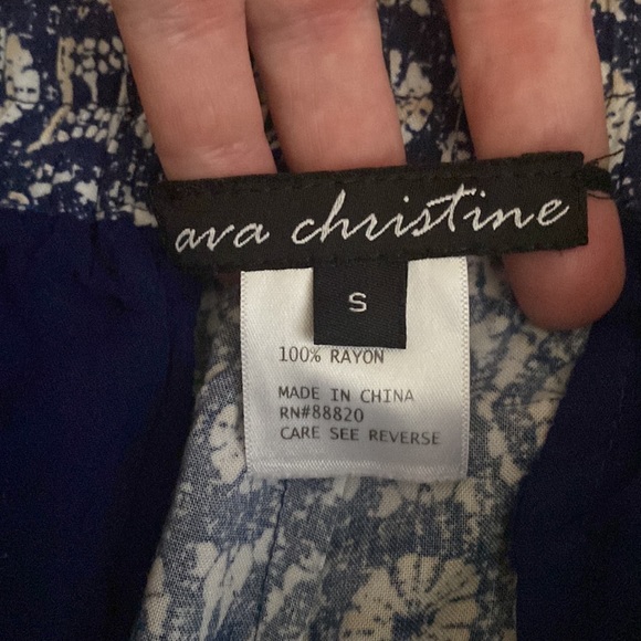 Blue Patterned Flowy Boho Shorts - Picture 4 of 10